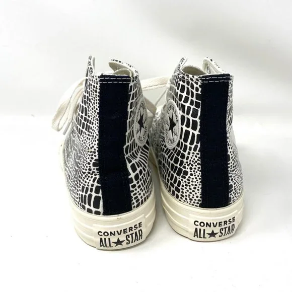 Converse Women's Size 6 670460F CT All Star High Top Black Egret Canvas Sneakers - Picture 4 of 7